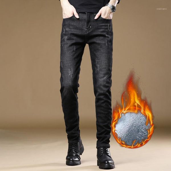 men's jeans brand skinny winter fleece fluff thick warm stretch pencil pants fashion youth trousers male 27-36, Blue
men's jeans brand skinny winter fleece fluff thick warm stretch pencil pants fashion youth trousers male 27-36, Blue