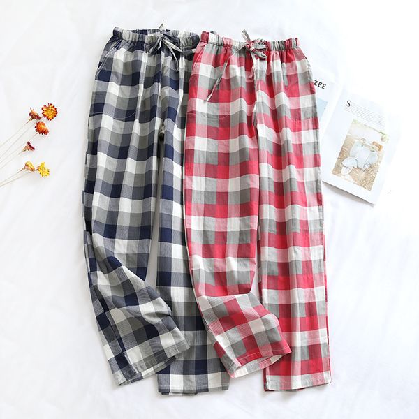 men's pants japanese spring autumn couple trousers cotton auze and women's plus size plaid home pajama 3g3g, Black
men's pants japanese spring autumn couple trousers cotton auze and women's plus size plaid home pajama 3g3g, Black