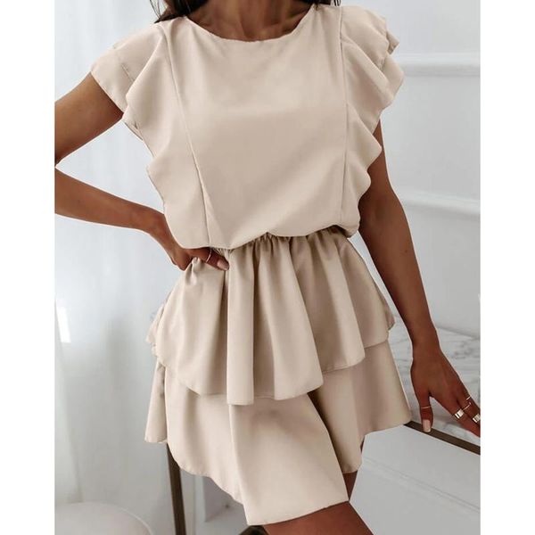 casual dresses elegant lady fashion solid color dress o-neck ruffle party women sleeveless mini office, Black;gray
casual dresses elegant lady fashion solid color dress o-neck ruffle party women sleeveless mini office, Black;gray