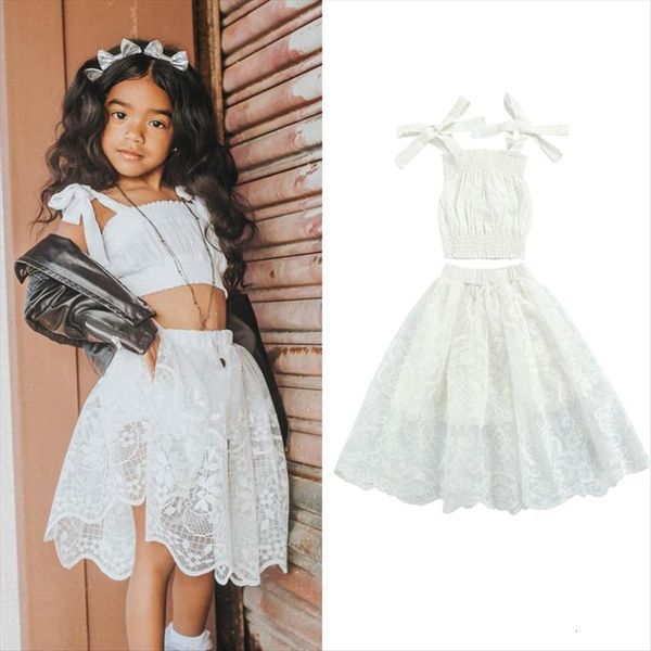 2 7y summer fashion infant girls clothes sets lace flowers strap sleeveless belt vest skirts 2pcs, White
2 7y summer fashion infant girls clothes sets lace flowers strap sleeveless belt vest skirts 2pcs, White