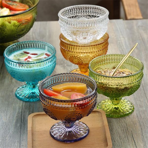 wine glasses european glass dessert salad bowl retro embossed color sun flower pattern ice cream cup creative transparent milk drinkware
wine glasses european glass dessert salad bowl retro embossed color sun flower pattern ice cream cup creative transparent milk drinkware