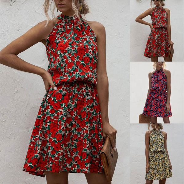 casual dresses summer halter lace up floral print mini dress 2021 vintage o-neck short sleeveless beach party for women, Black;gray
casual dresses summer halter lace up floral print mini dress 2021 vintage o-neck short sleeveless beach party for women, Black;gray