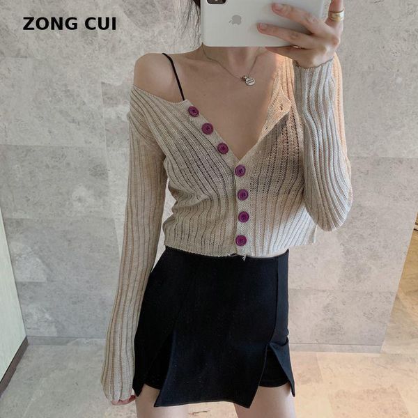 women's knits & tees long sleeve sweater cardigan autumn solid color single brested slim knitting korean street blusa 2021, White
women's knits & tees long sleeve sweater cardigan autumn solid color single brested slim knitting korean street blusa 2021, White