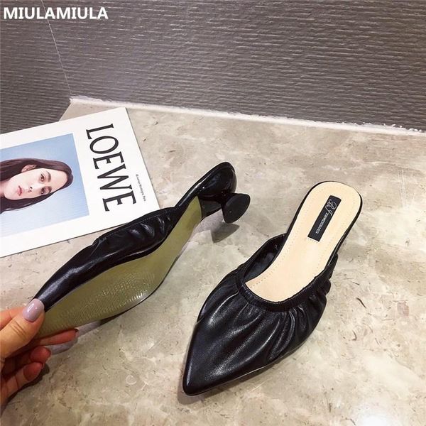 dress shoes miulamiula brand designer 2021 summer luxury pleated leather pointed toe med heels lady pumps shallow loafers mules casual 35-40, Black
dress shoes miulamiula brand designer 2021 summer luxury pleated leather pointed toe med heels lady pumps shallow loafers mules casual 35-40, Black