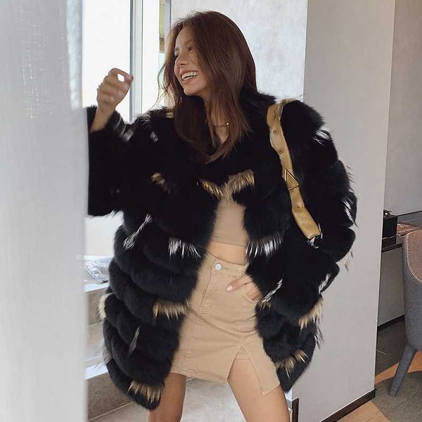 women's fur & faux ladies luxury genuine real coat with special color winter women thickening warm jacket, Black
women's fur & faux ladies luxury genuine real coat with special color winter women thickening warm jacket, Black