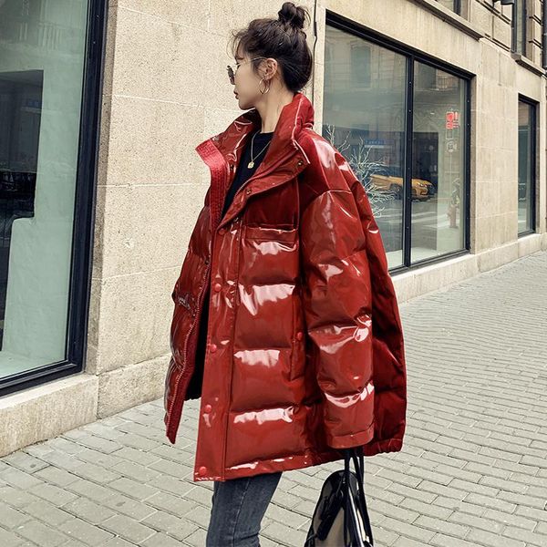 women's down & parkas winter coat women warm puffer jacket jackets for 2021 female midi loose red coats chaquetas para mujer hly224, Black
women's down & parkas winter coat women warm puffer jacket jackets for 2021 female midi loose red coats chaquetas para mujer hly224, Black