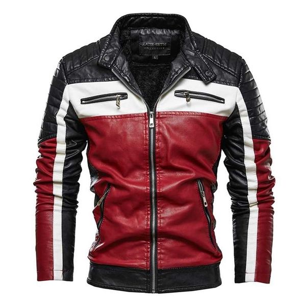 autumn/winter men's jacket zip trim leather jacket men padded warmth men's coat casual stand collar men's biker jacket kh08 2, Black
autumn/winter men's jacket zip trim leather jacket men padded warmth men's coat casual stand collar men's biker jacket kh08 2, Black