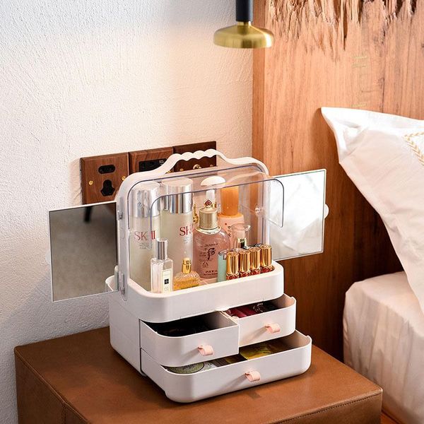 bathroom storage & organization cosmetic box drawer portable transparent deskskin care products dust-proof case
bathroom storage & organization cosmetic box drawer portable transparent deskskin care products dust-proof case