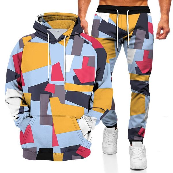 men's tracksuits fashion color matching printed hooded sweater pullover sportswear suit casual harajuku hip-hop hoodie men, Gray
men's tracksuits fashion color matching printed hooded sweater pullover sportswear suit casual harajuku hip-hop hoodie men, Gray