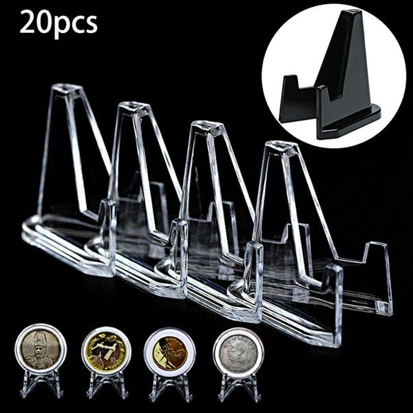 hooks & rails 20pcs plastic coin card display stand show clear round square case holder mini easel
hooks & rails 20pcs plastic coin card display stand show clear round square case holder mini easel
