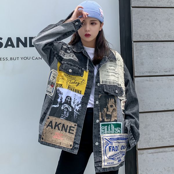 vintage full sleeve appliques pattern large size black european denim jacket stitching printing letters overcoats 210510, Black;brown
vintage full sleeve appliques pattern large size black european denim jacket stitching printing letters overcoats 210510, Black;brown