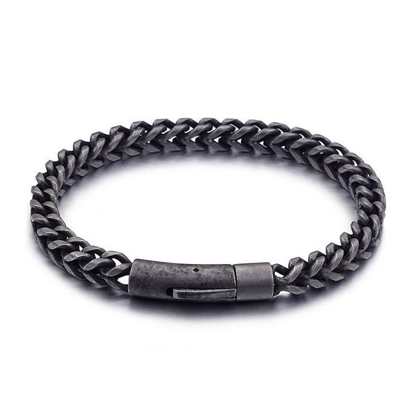 link, chain vintage korean version casting rock stainless steel bracelets punk hip-hop bracelet for men jewelry gift, Black
link, chain vintage korean version casting rock stainless steel bracelets punk hip-hop bracelet for men jewelry gift, Black