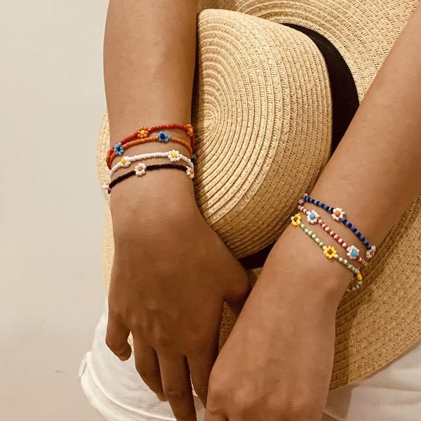 beaded, strands hocole bohemian cute flowers daisy bracelets transparent colorful beaded handmade elastic wristband for women jewelry, Black
beaded, strands hocole bohemian cute flowers daisy bracelets transparent colorful beaded handmade elastic wristband for women jewelry, Black