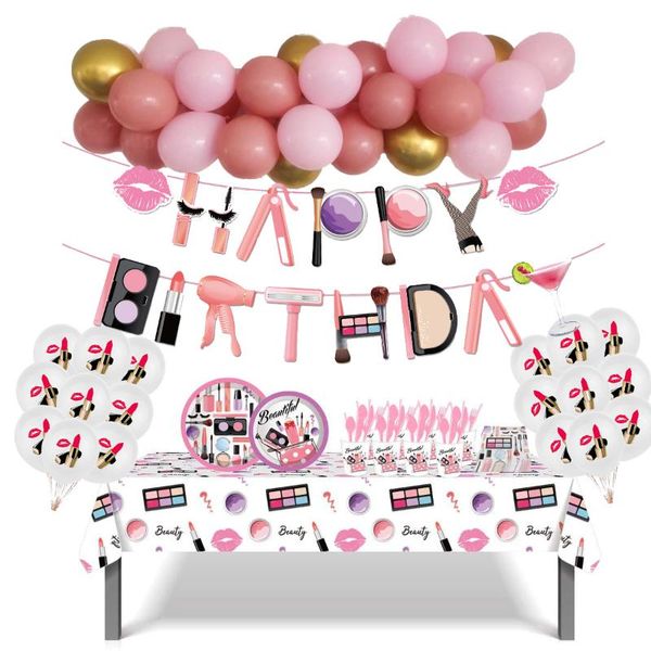 disposable dinnerware girl kids birthday party balloons decoration spa cosmetic beauty theme plate napkin tableware for wedding event
disposable dinnerware girl kids birthday party balloons decoration spa cosmetic beauty theme plate napkin tableware for wedding event