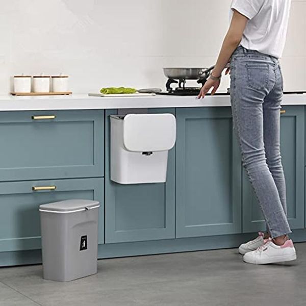 waste bins 99 -9 l/2.4 gallon kitchen compost bin- indoor bucket hanging small trash can with lid under sink
waste bins 99 -9 l/2.4 gallon kitchen compost bin- indoor bucket hanging small trash can with lid under sink