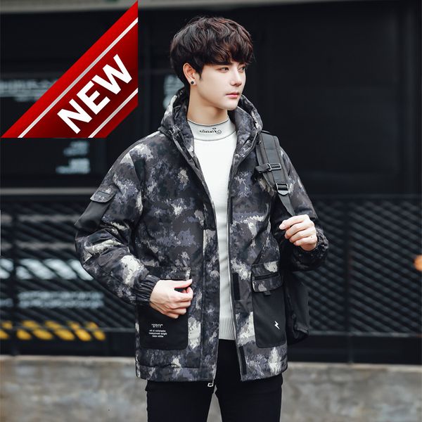 korean men's casual version fashion all-match loose youth down jackets high-quality trend camouflage print thick warmth hooded, Black
korean men's casual version fashion all-match loose youth down jackets high-quality trend camouflage print thick warmth hooded, Black