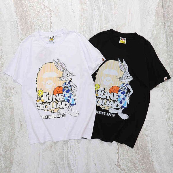 summer 2022 fashion ape head lovers print series short sleeve t-shirt men, White;black
summer 2022 fashion ape head lovers print series short sleeve t-shirt men, White;black