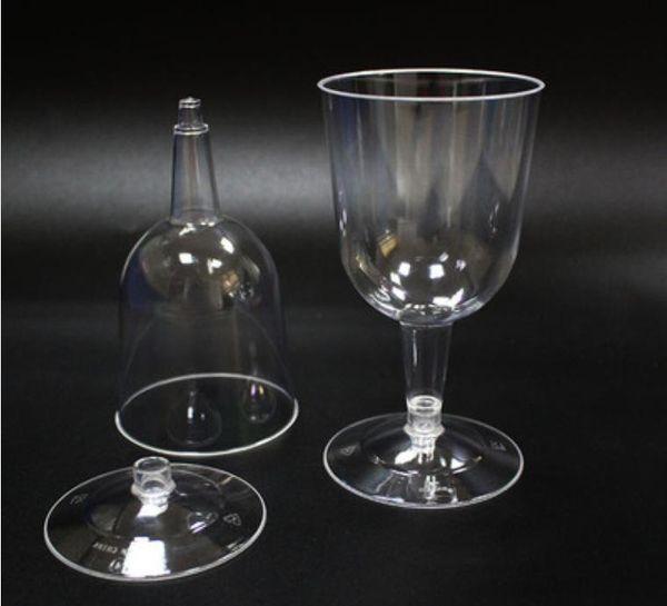 disposable dinnerware 8pcs transparent plastic red wine glass ps hard champagne goblet with detachable body and feet party supply
disposable dinnerware 8pcs transparent plastic red wine glass ps hard champagne goblet with detachable body and feet party supply