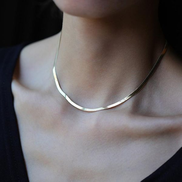 chains hip hop trend titanium steel snake chian necklace short simple choker wholesale fashion gifts for women, Silver
chains hip hop trend titanium steel snake chian necklace short simple choker wholesale fashion gifts for women, Silver