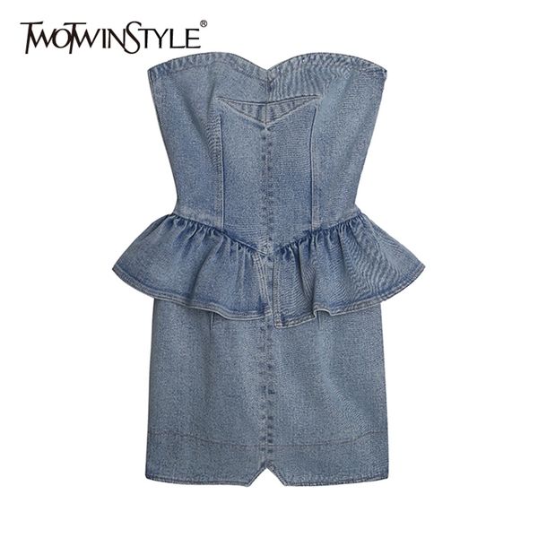 vintage solid denim dress for women slash neck sleeveless high waist patchwork mini dresses females summer stylish 210520, Black;gray
vintage solid denim dress for women slash neck sleeveless high waist patchwork mini dresses females summer stylish 210520, Black;gray
