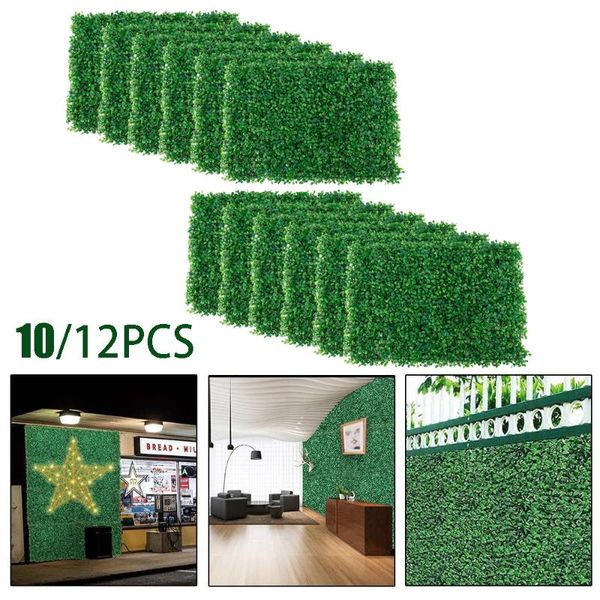 10/12pcs artificial boxwood panels uv protected faux grass wall greenery mats for outdoor garden fence backyard and indoor decorative flower
10/12pcs artificial boxwood panels uv protected faux grass wall greenery mats for outdoor garden fence backyard and indoor decorative flower
