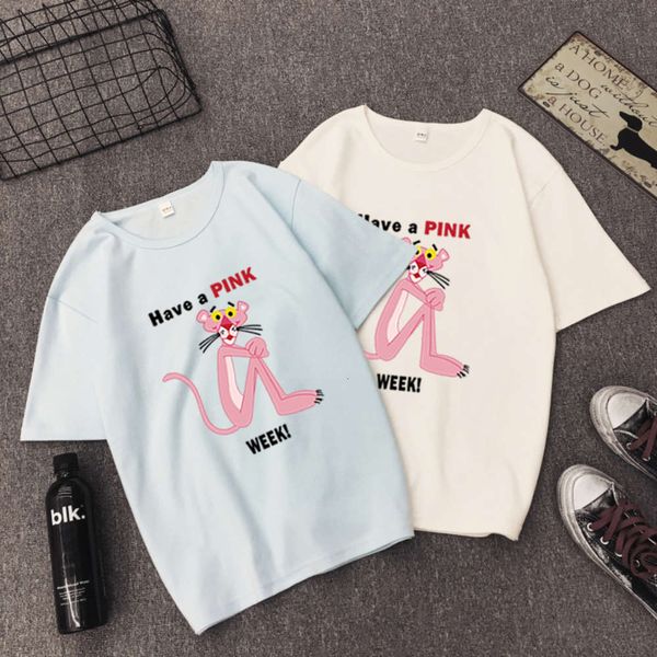 women's t-shirt pink leopard tide brand girls' short young couple round neck harajuku bf style half sleeve y9im, White
women's t-shirt pink leopard tide brand girls' short young couple round neck harajuku bf style half sleeve y9im, White
