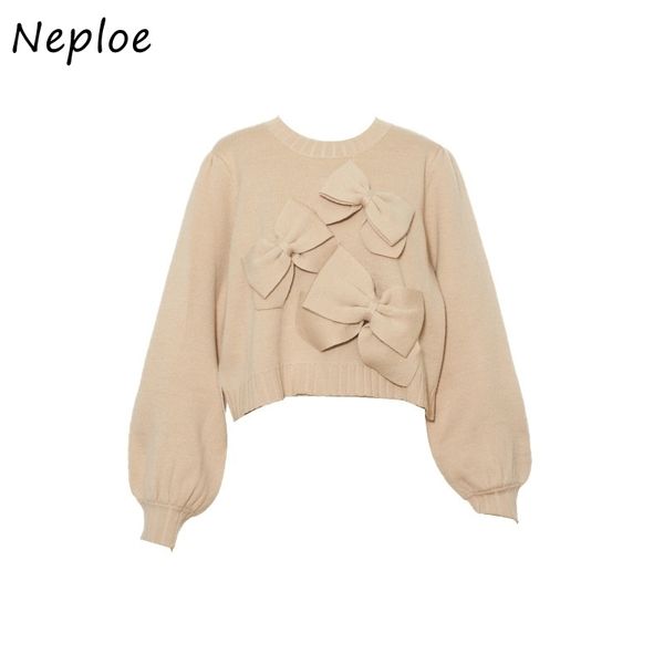 neploe chic 3d bow knitted sweaters autumn winter new fashion sweet pullovers japan style o-neck loose women jacket 1h270 210423, White;black
neploe chic 3d bow knitted sweaters autumn winter new fashion sweet pullovers japan style o-neck loose women jacket 1h270 210423, White;black