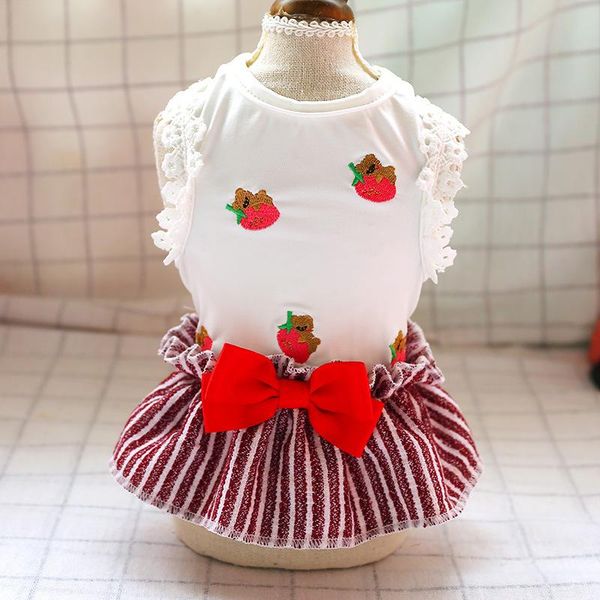 dog apparel 2021 clothing dress cute strawberry bowknot pet dresses puppy clothes yorkshire pomeranian poodle costume
dog apparel 2021 clothing dress cute strawberry bowknot pet dresses puppy clothes yorkshire pomeranian poodle costume
