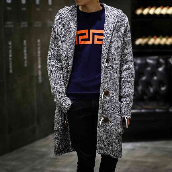 men's cardigan hooded sweaters fashion male long men solid casual knit coat 210918, White;black
men's cardigan hooded sweaters fashion male long men solid casual knit coat 210918, White;black