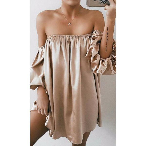 est summer women's low-cut backless casual off shoulder club party mini dress 4 color optional dresses, Black;gray
est summer women's low-cut backless casual off shoulder club party mini dress 4 color optional dresses, Black;gray