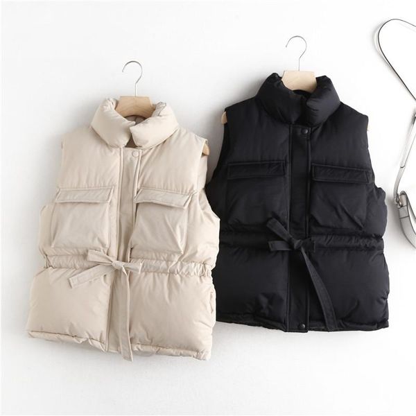 women's vests down cotton horse a female 2021 autumn versatile student short belt clip jacket korean version of the trend, Black;white
women's vests down cotton horse a female 2021 autumn versatile student short belt clip jacket korean version of the trend, Black;white