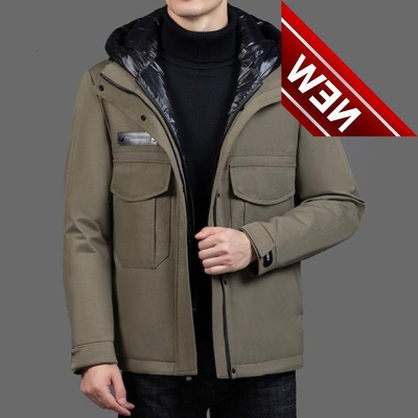 2021 white hooded down jacket men casual winter windbreaker with hood warm coat fashion brand, Black
2021 white hooded down jacket men casual winter windbreaker with hood warm coat fashion brand, Black