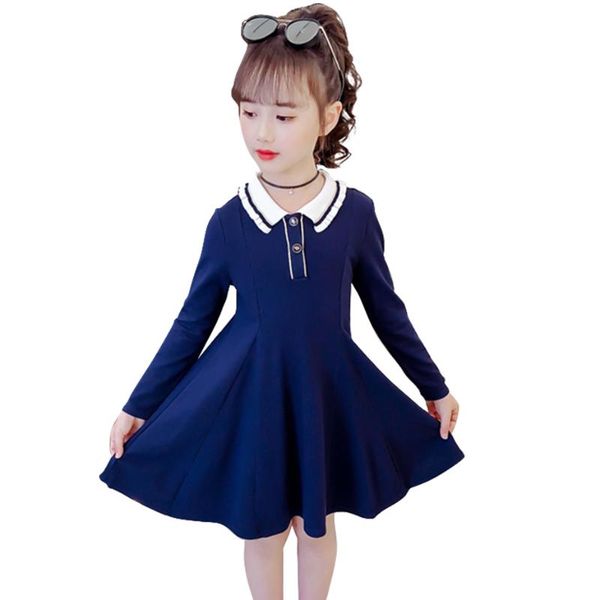 girls school dress patchwork kids party dresses for casual style spring autumn clothing 6 8 10 12 14 girl's, Red;yellow