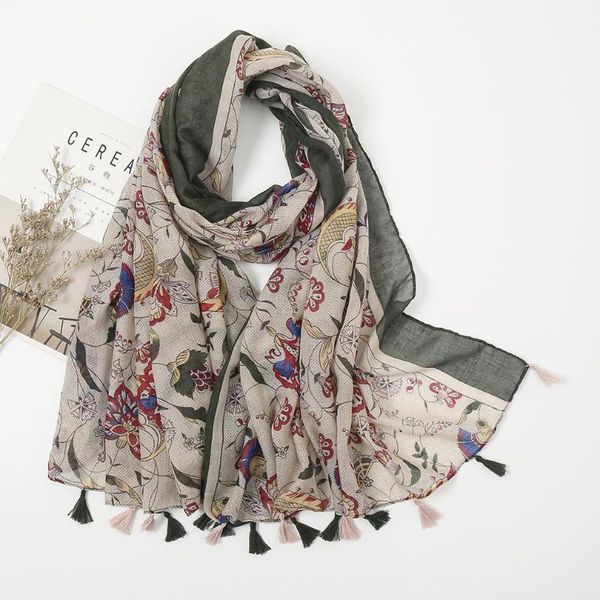 scarves spain floral tassels scarf hijabs women fashion cotton shawls muslim echape african head wrap turban women's headscarf, Blue;gray
scarves spain floral tassels scarf hijabs women fashion cotton shawls muslim echape african head wrap turban women's headscarf, Blue;gray