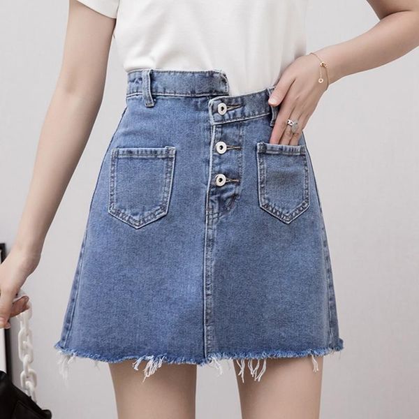 skirts summer denim women button irregular tassel short skirt female students slim a-line all-match mini korea style, Black
skirts summer denim women button irregular tassel short skirt female students slim a-line all-match mini korea style, Black
