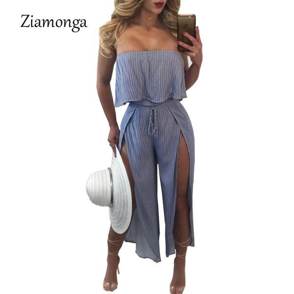 women's jumpsuits & rompers ziamonga wide leg elegant off shoulder strapless overalls for women beach wear striped bodysuit combinaison, Black;white
women's jumpsuits & rompers ziamonga wide leg elegant off shoulder strapless overalls for women beach wear striped bodysuit combinaison, Black;white