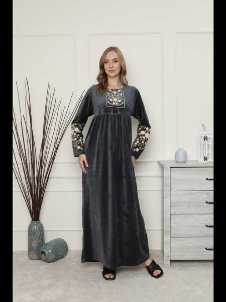 casual dresses laila women smoked embroideried and tassel detail long velvet dress abaya hijab kaftan turkey maxi muslim fashion 2021, Black;gray
casual dresses laila women smoked embroideried and tassel detail long velvet dress abaya hijab kaftan turkey maxi muslim fashion 2021, Black;gray