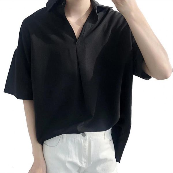 summer solid color korean style men polos shirt lapel youth pop short sleeve casual loose boy basic top, White;black
summer solid color korean style men polos shirt lapel youth pop short sleeve casual loose boy basic top, White;black