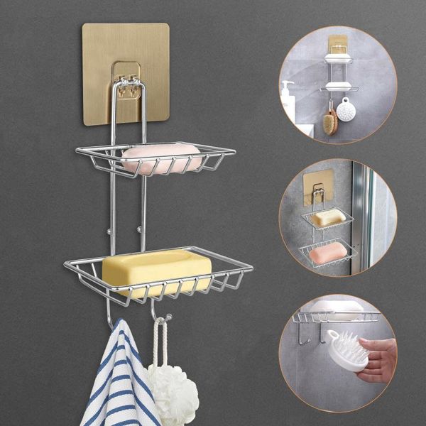 bath accessory set double tier soap dish holder wall mounted stainless steel w/hook shower bathroom toilet home organizer accessories sets
bath accessory set double tier soap dish holder wall mounted stainless steel w/hook shower bathroom toilet home organizer accessories sets