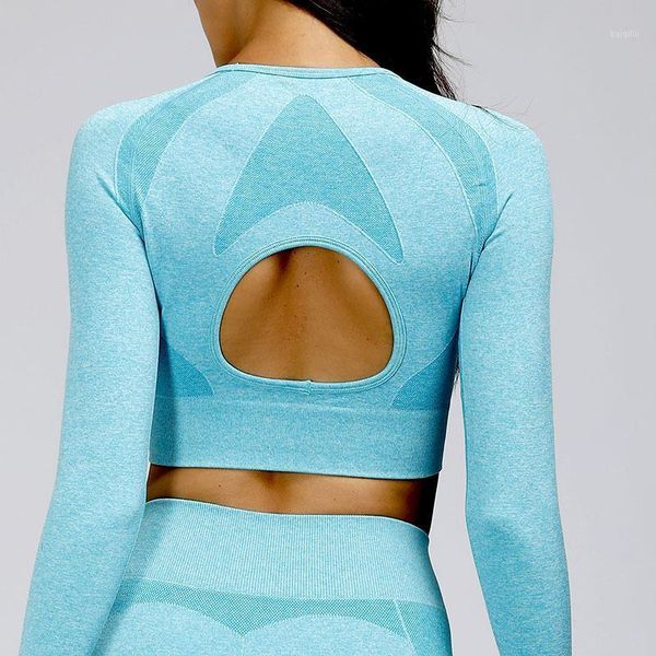 yoga outfit in europe and america for autumn winter sports fitness seamless wear long sleeve t-shirt women
yoga outfit in europe and america for autumn winter sports fitness seamless wear long sleeve t-shirt women