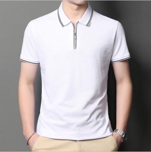 men's polos 2021 summer shirt mens solid color short sleeve slim fit casual clothing, White;black
men's polos 2021 summer shirt mens solid color short sleeve slim fit casual clothing, White;black