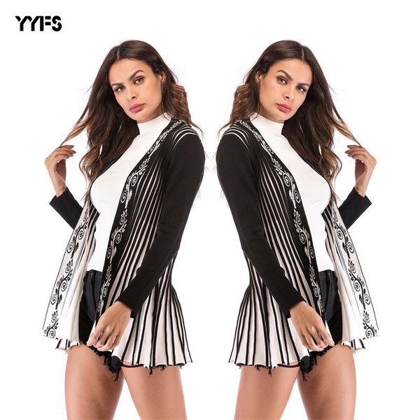 undertakes to european and american black white stripes shawl jacket female thin long sleeve knitted cardigan women's jackets, Black;brown
undertakes to european and american black white stripes shawl jacket female thin long sleeve knitted cardigan women's jackets, Black;brown