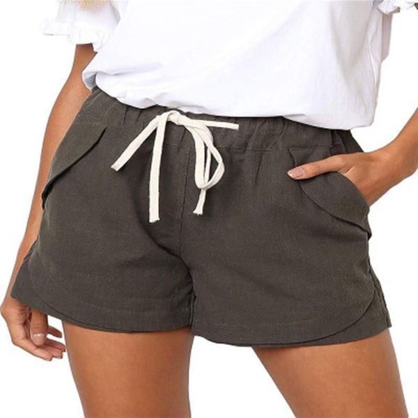 women's shorts summer all-match short soild loose rope sport casual elastic high waist lace up pocket streetwear, White;black
women's shorts summer all-match short soild loose rope sport casual elastic high waist lace up pocket streetwear, White;black