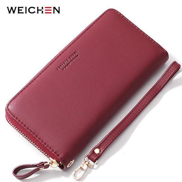 wallets weichen wristband women long clutch wallet zipper soft touch leather female lady purses phone pocket card holder cartera, Red;black
wallets weichen wristband women long clutch wallet zipper soft touch leather female lady purses phone pocket card holder cartera, Red;black