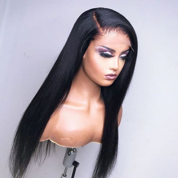 costume accessories heat resistant hair black color synthetic lace front wig for black women middle part hand tied long silky straight lace, Silver
costume accessories heat resistant hair black color synthetic lace front wig for black women middle part hand tied long silky straight lace, Silver