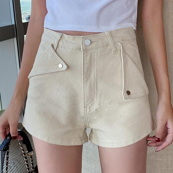 apricot cargo shorts women summer denim jeans high waist slimming irregular pocket design sense stretch pants women's, Blue
apricot cargo shorts women summer denim jeans high waist slimming irregular pocket design sense stretch pants women's, Blue