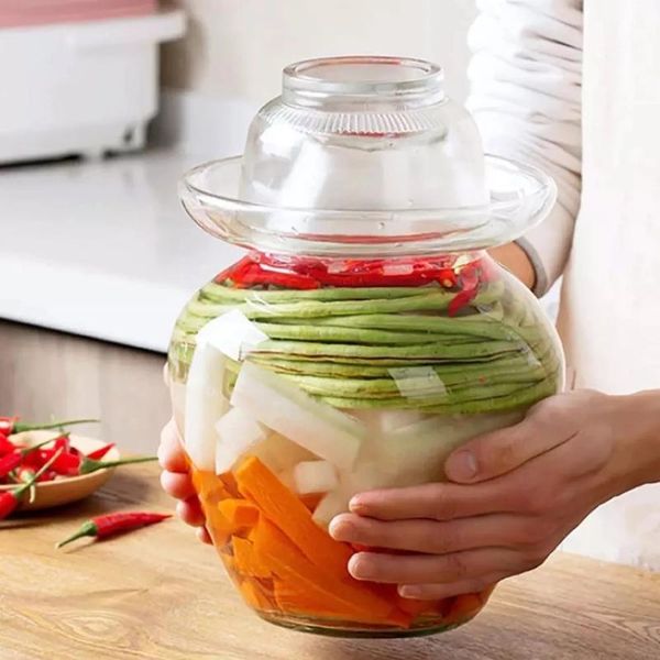 2.5/5kg korea glass thick container kimchi jar kitchen pickled household seal storage pickles cylinder sealed bottles & jars
2.5/5kg korea glass thick container kimchi jar kitchen pickled household seal storage pickles cylinder sealed bottles & jars