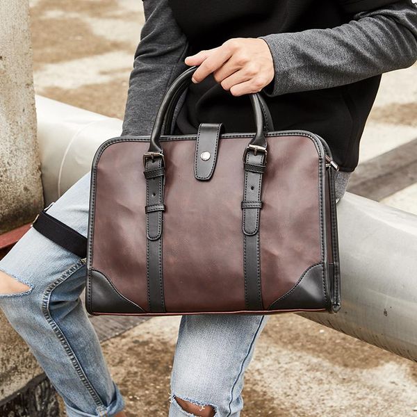 briefcases classic retro men briefcase leather laphandbag business casual travel shoulder messenger tote bag satchels
briefcases classic retro men briefcase leather laphandbag business casual travel shoulder messenger tote bag satchels