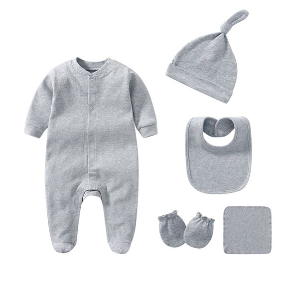 solid pajamas sets 5pcs born cotton romper baby girl clothes jumpsuit spring boy ropa bebe autumn 210816, White
solid pajamas sets 5pcs born cotton romper baby girl clothes jumpsuit spring boy ropa bebe autumn 210816, White