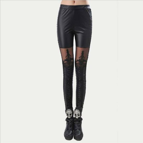 women's pants & capris trendy women pu leather long fashion slim lace leotard stretchy trousers female black elastic skinny pencil, Black;white
women's pants & capris trendy women pu leather long fashion slim lace leotard stretchy trousers female black elastic skinny pencil, Black;white